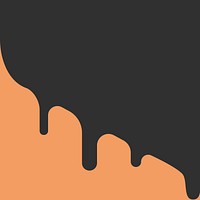 Orange melting background, black border design vector