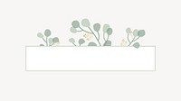 Botanical label frame, rectangle shape vector