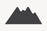 Triangle mountains shape collage element vector