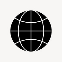 Grid globe business icon vector