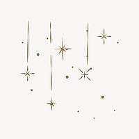 Dark yellow falling stars clipart vector