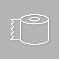 Toilet paper, line art graphic vector