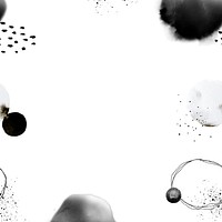 Black watercolor memphis background, minimal design 