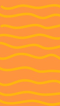 Orange wave pattern iPhone wallpaper background