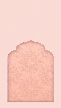 Pink Ramadan iPhone wallpaper, mosque frame background