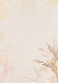 Aesthetic brown leaf border background