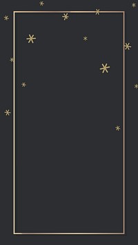 Christmas black frame iPhone wallpaper, festive background