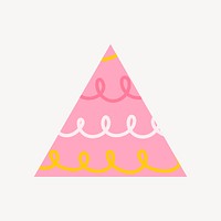 Cute triangle collage element vector