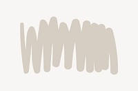 Beige squiggle collage element vector