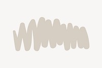 Beige squiggle collage element vector