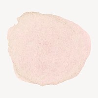 Pink badge, watercolor texture vector