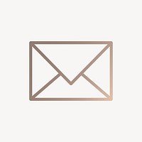 Envelope message icon, outlined graphic vector