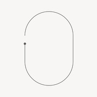 Minimal rectangle frame, line art  vector