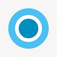 Blue target, circle shape vector