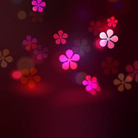 Pink flower patterned dark background