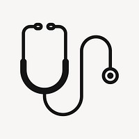 Doctors' stethoscope icon, flat graphic vector
