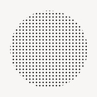 Monochrome circle, black shape vector