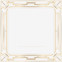 Gold frame, art deco clipart vector