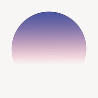 Purple gradient badge, graphic vector