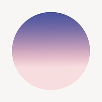 Purple gradient badge, graphic vector