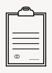 Checklist icon, line art, graphic vector