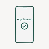 Online appointment illustration collage element vector