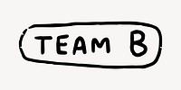 Team B word collage element vector