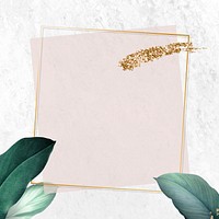 Gold frame, leaf border design