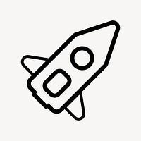 Rocket icon, business graphic vector