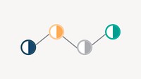 Connectivity diagram, business data design element vector