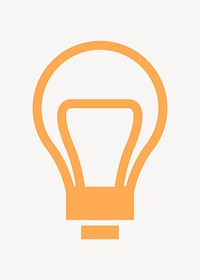 Light bulb symbol, business design element vector