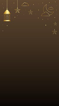 Brown Ramadan iPhone wallpaper background vector