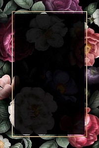 Rose frame background, black design