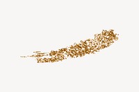 Gold glitter brush stroke element vector