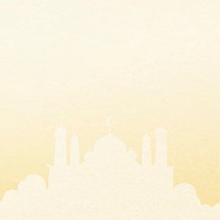 Ramadam mosque, yellow gradient background