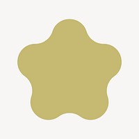 Gold badge, collage element vector