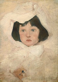 Little Girl in White, probably c. 1895) by American 19th Century & British 19th Century.  