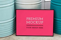 Premium mockup board by the canisters