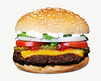 Beef burger collage element psd