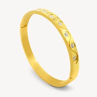Gold ring collage element psd