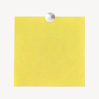 Yellow sticky note collage element psd