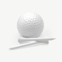 Golf ball collage element psd