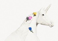 Unicorn statue  collage element psd