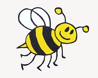 Doodle bee isolated design 