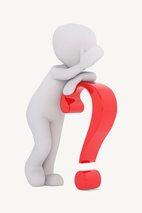 Figure with question mark isolated design 