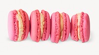 Pink macarons collage element  psd