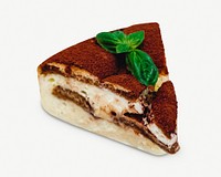 Tiramisu cake collage element psd