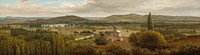 Panoramic Landscape near the River Moselle (ca.1830) painting in high resolution by Théodore Rousseau. 