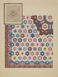 Patchwork Quilt (c. 1936) by Elizabeth Valentine.  