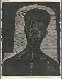 Portret van een onbekende man, Samuel Jessurun de Mesquita, 1927 print in high resolution by Samuel Jessurun de Mesquita. 